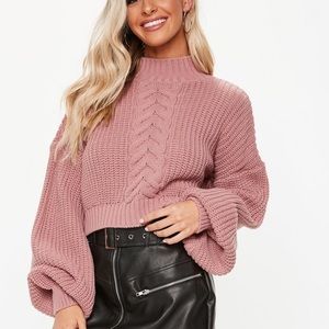 Balloon sleeve sweater